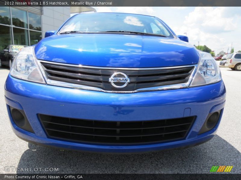 Metallic Blue / Charcoal 2012 Nissan Versa 1.8 S Hatchback