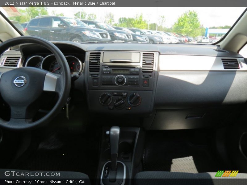 Metallic Blue / Charcoal 2012 Nissan Versa 1.8 S Hatchback