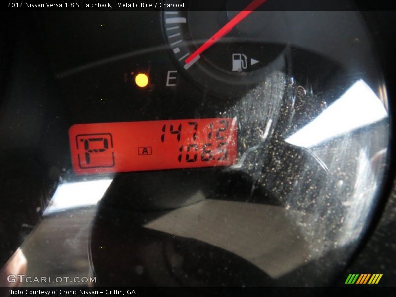 Metallic Blue / Charcoal 2012 Nissan Versa 1.8 S Hatchback