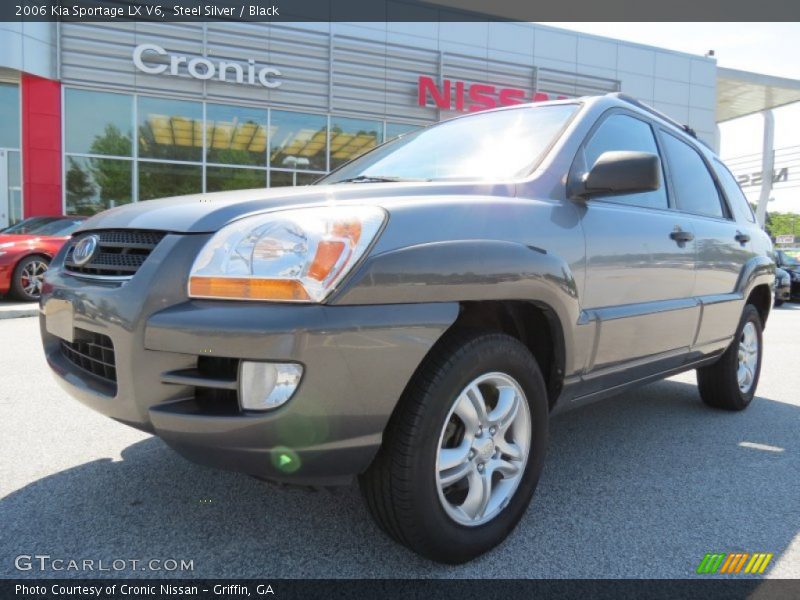 Steel Silver / Black 2006 Kia Sportage LX V6