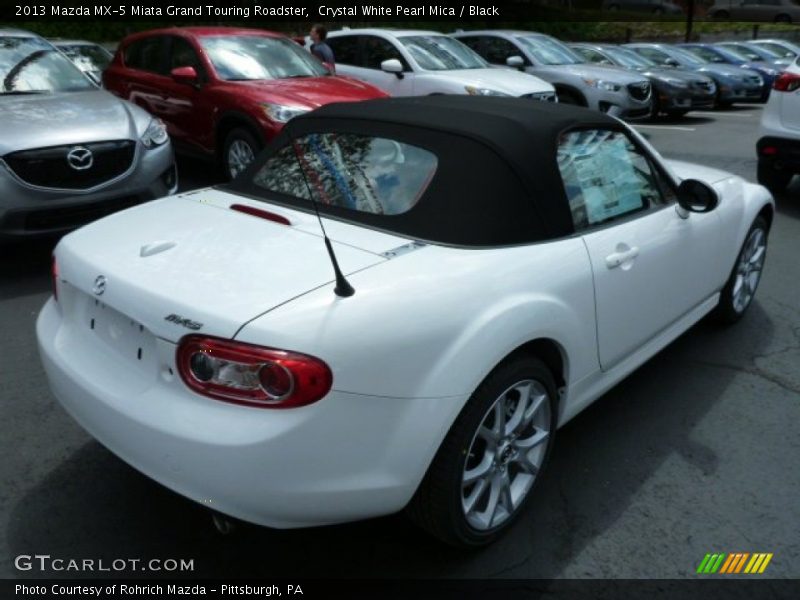 Crystal White Pearl Mica / Black 2013 Mazda MX-5 Miata Grand Touring Roadster