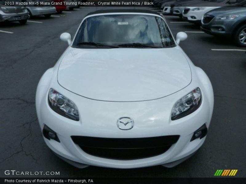 Crystal White Pearl Mica / Black 2013 Mazda MX-5 Miata Grand Touring Roadster