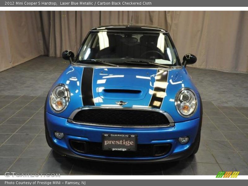 Laser Blue Metallic / Carbon Black Checkered Cloth 2012 Mini Cooper S Hardtop