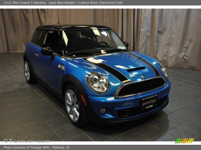 Laser Blue Metallic / Carbon Black Checkered Cloth 2012 Mini Cooper S Hardtop