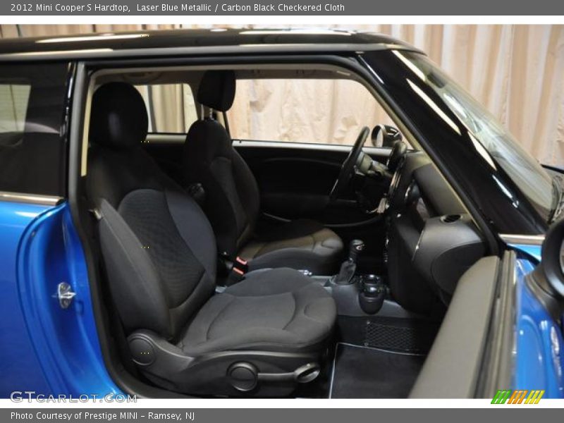 Laser Blue Metallic / Carbon Black Checkered Cloth 2012 Mini Cooper S Hardtop
