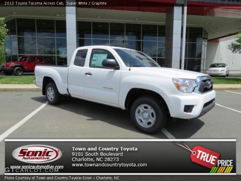 Super White / Graphite 2013 Toyota Tacoma Access Cab