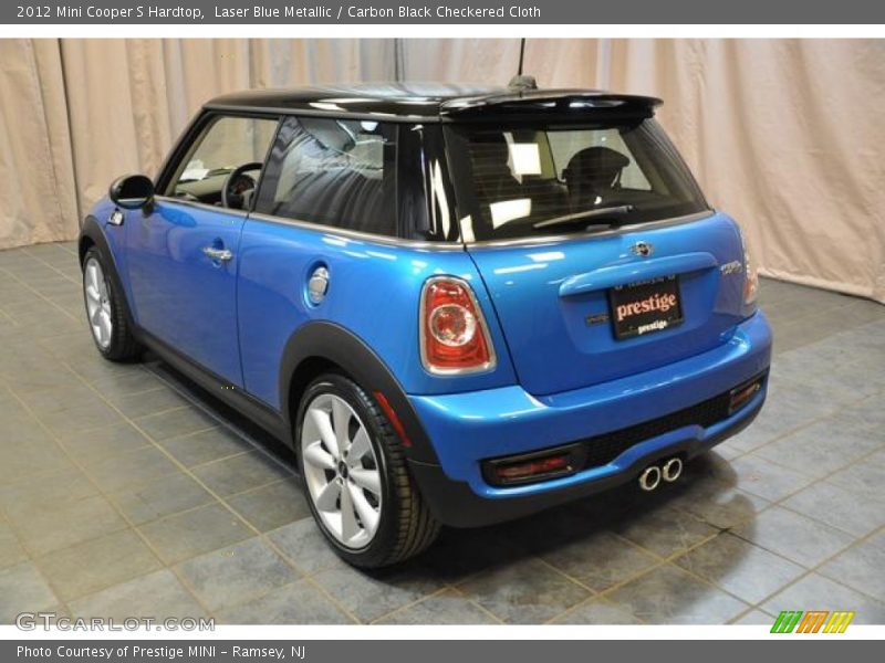 Laser Blue Metallic / Carbon Black Checkered Cloth 2012 Mini Cooper S Hardtop