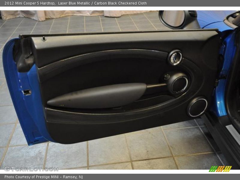 Laser Blue Metallic / Carbon Black Checkered Cloth 2012 Mini Cooper S Hardtop