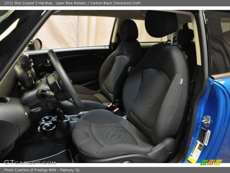 Laser Blue Metallic / Carbon Black Checkered Cloth 2012 Mini Cooper S Hardtop
