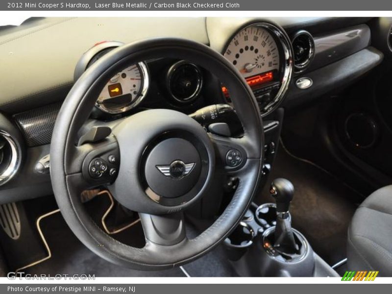 Laser Blue Metallic / Carbon Black Checkered Cloth 2012 Mini Cooper S Hardtop