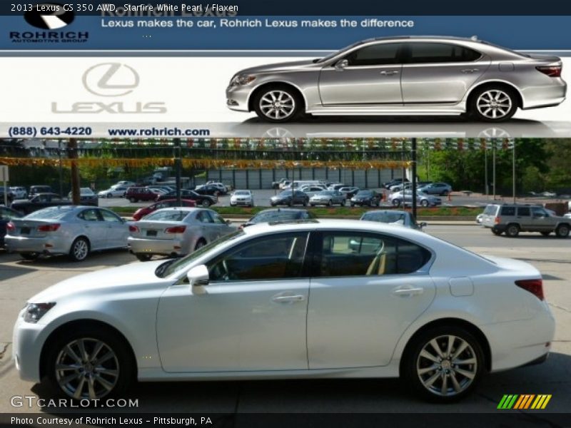 Starfire White Pearl / Flaxen 2013 Lexus GS 350 AWD
