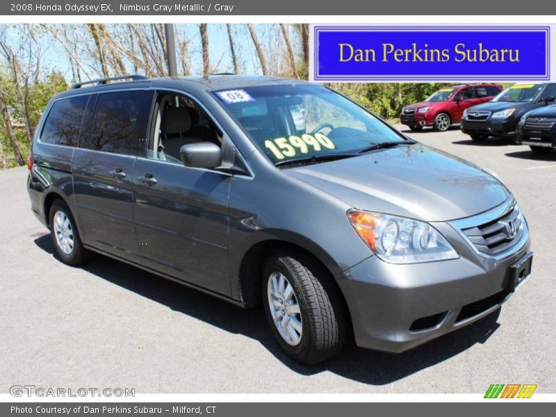 Nimbus Gray Metallic / Gray 2008 Honda Odyssey EX