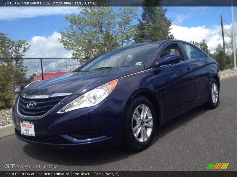 Indigo Blue Pearl / Camel 2011 Hyundai Sonata GLS