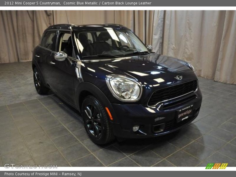 Cosmic Blue Metallic / Carbon Black Lounge Leather 2012 Mini Cooper S Countryman