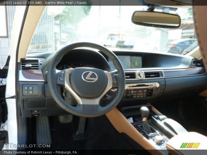 Starfire White Pearl / Flaxen 2013 Lexus GS 350 AWD