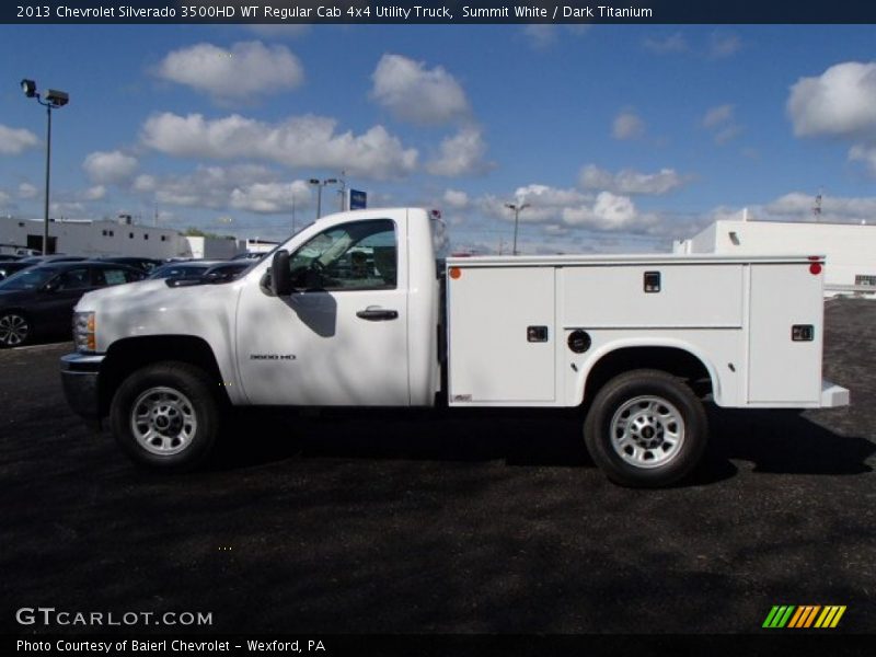 Summit White / Dark Titanium 2013 Chevrolet Silverado 3500HD WT Regular Cab 4x4 Utility Truck