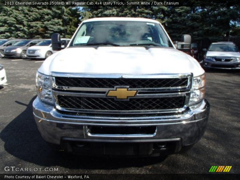 Summit White / Dark Titanium 2013 Chevrolet Silverado 3500HD WT Regular Cab 4x4 Utility Truck