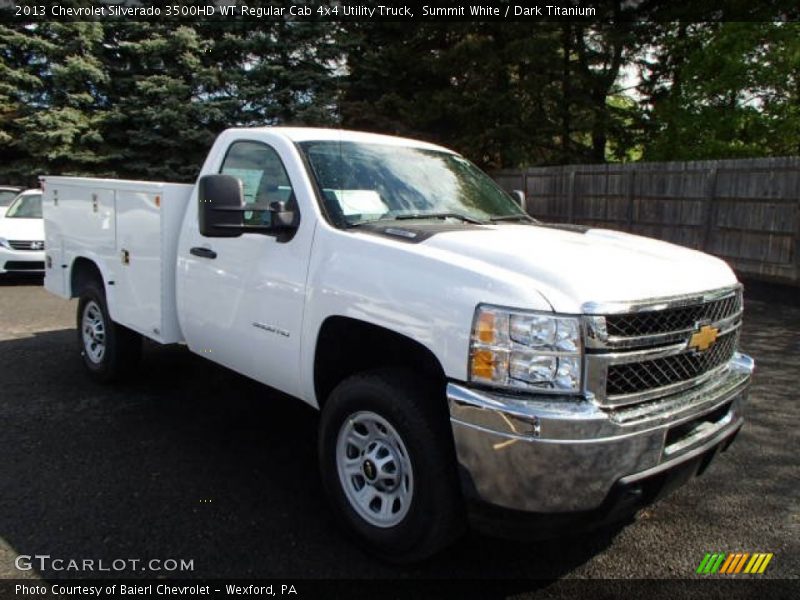 Summit White / Dark Titanium 2013 Chevrolet Silverado 3500HD WT Regular Cab 4x4 Utility Truck