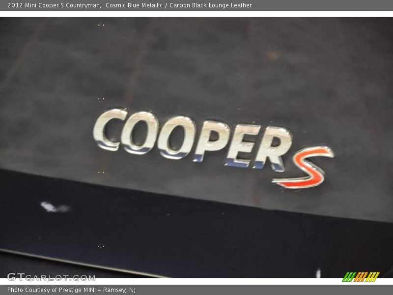 Cosmic Blue Metallic / Carbon Black Lounge Leather 2012 Mini Cooper S Countryman