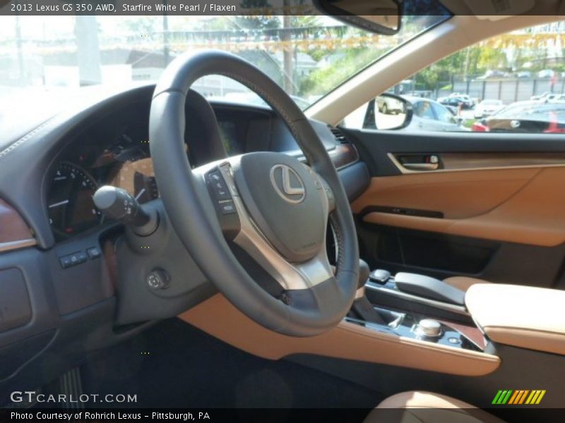 Starfire White Pearl / Flaxen 2013 Lexus GS 350 AWD