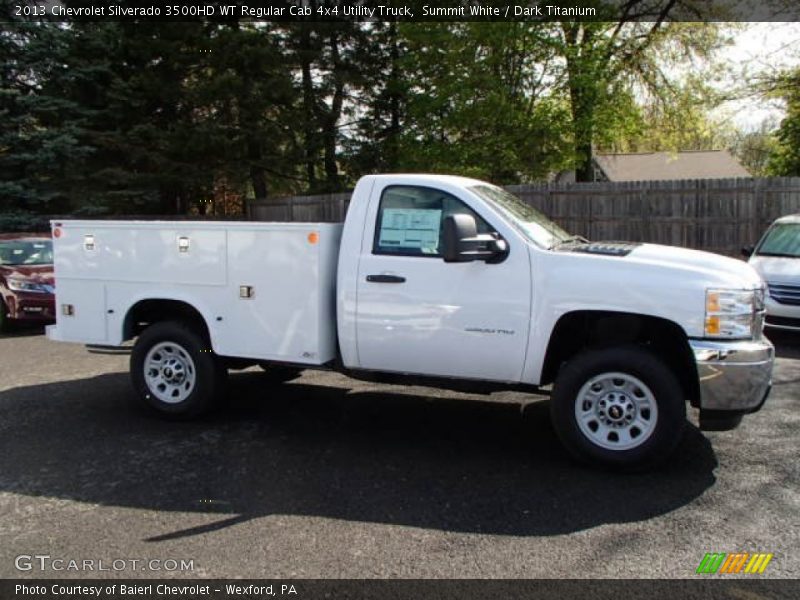 Summit White / Dark Titanium 2013 Chevrolet Silverado 3500HD WT Regular Cab 4x4 Utility Truck