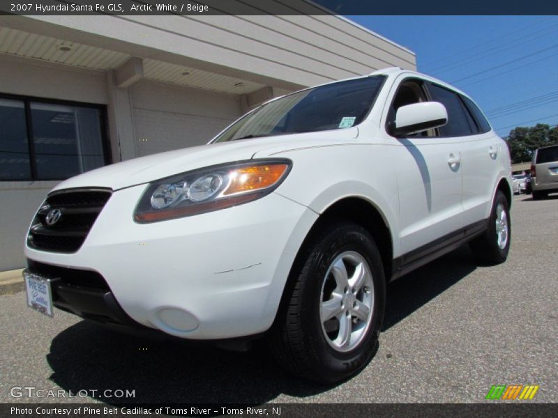 Arctic White / Beige 2007 Hyundai Santa Fe GLS