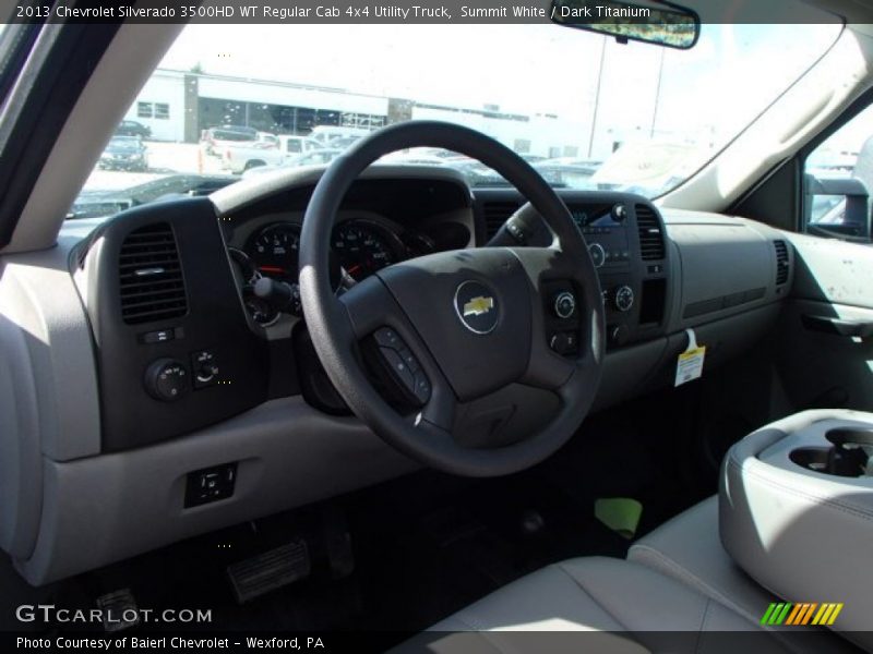 Summit White / Dark Titanium 2013 Chevrolet Silverado 3500HD WT Regular Cab 4x4 Utility Truck