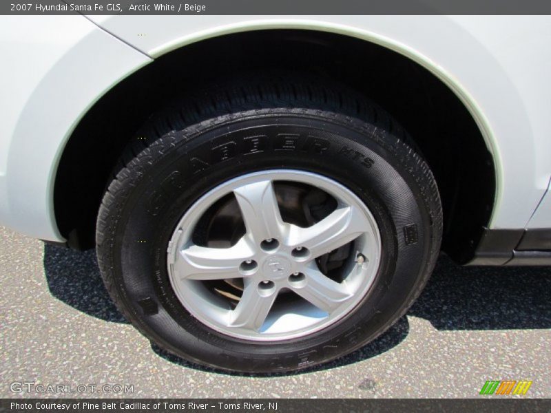 Arctic White / Beige 2007 Hyundai Santa Fe GLS