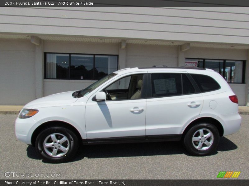 Arctic White / Beige 2007 Hyundai Santa Fe GLS