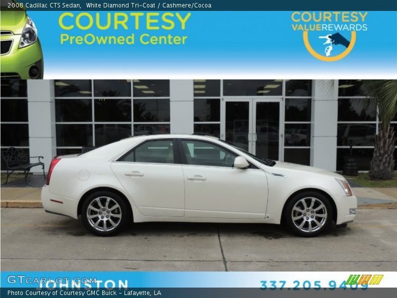 White Diamond Tri-Coat / Cashmere/Cocoa 2008 Cadillac CTS Sedan