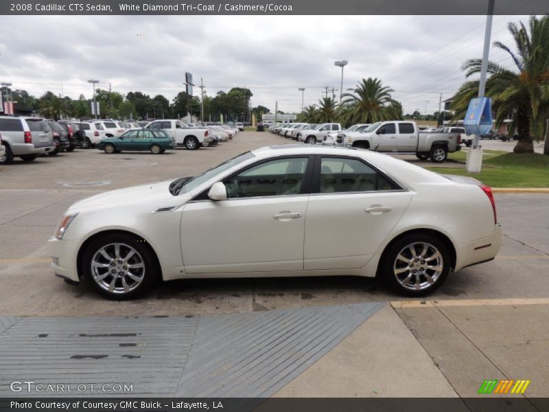 White Diamond Tri-Coat / Cashmere/Cocoa 2008 Cadillac CTS Sedan