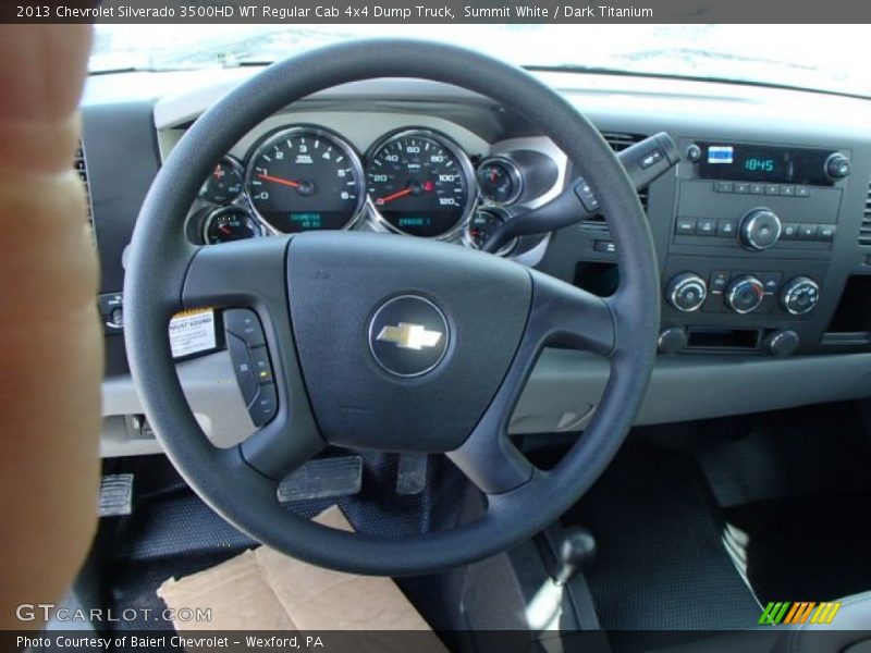 Summit White / Dark Titanium 2013 Chevrolet Silverado 3500HD WT Regular Cab 4x4 Dump Truck