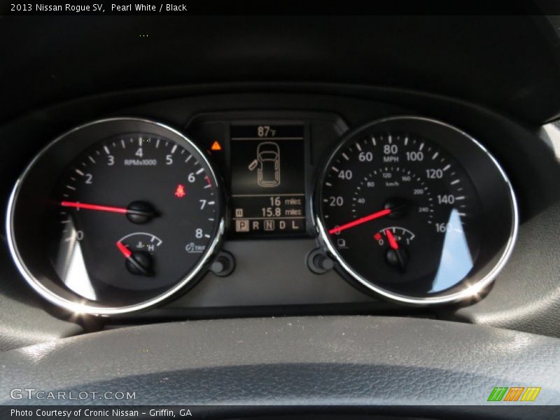 Pearl White / Black 2013 Nissan Rogue SV