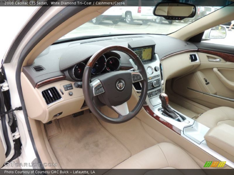 White Diamond Tri-Coat / Cashmere/Cocoa 2008 Cadillac CTS Sedan