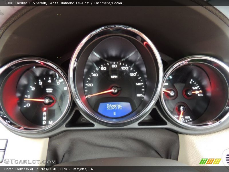White Diamond Tri-Coat / Cashmere/Cocoa 2008 Cadillac CTS Sedan