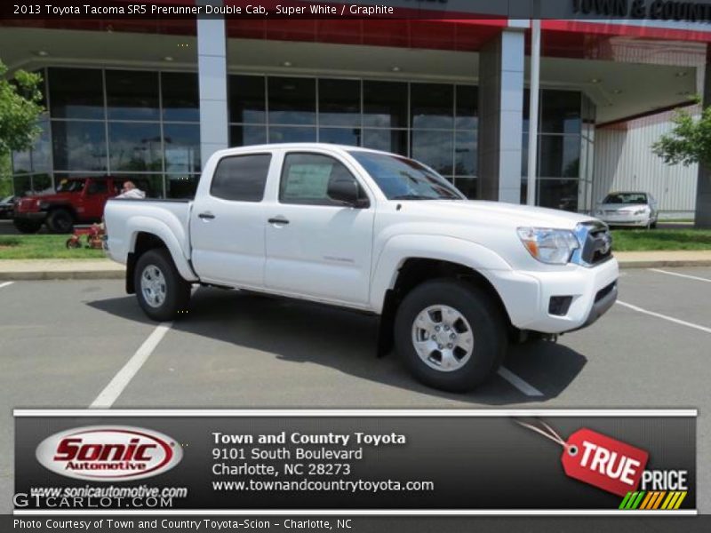 Super White / Graphite 2013 Toyota Tacoma SR5 Prerunner Double Cab