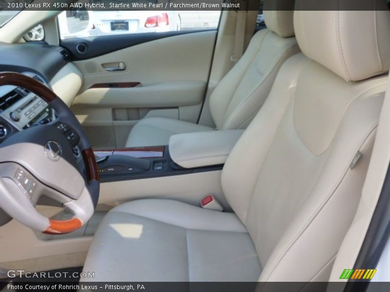 Starfire White Pearl / Parchment/Brown Walnut 2010 Lexus RX 450h AWD Hybrid