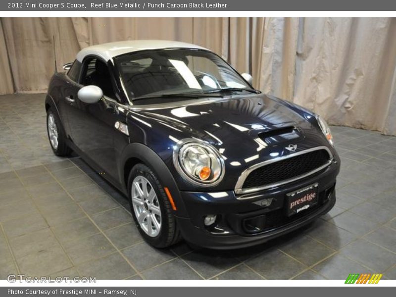Reef Blue Metallic / Punch Carbon Black Leather 2012 Mini Cooper S Coupe