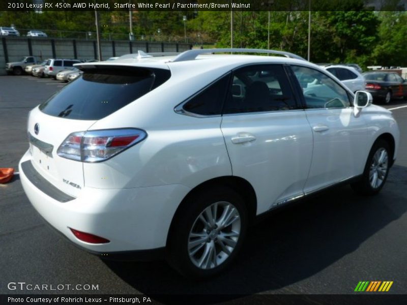 Starfire White Pearl / Parchment/Brown Walnut 2010 Lexus RX 450h AWD Hybrid