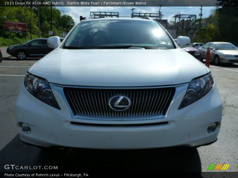 Starfire White Pearl / Parchment/Brown Walnut 2010 Lexus RX 450h AWD Hybrid