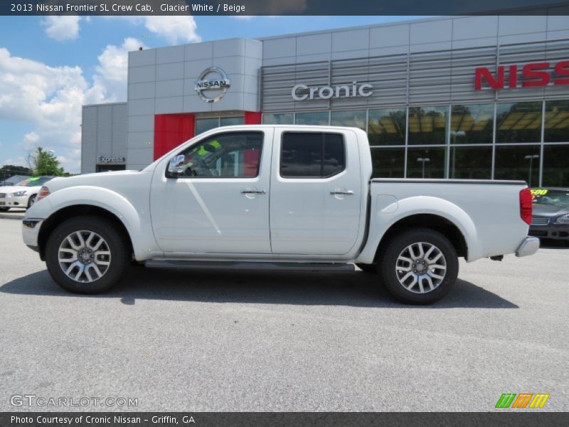 Glacier White / Beige 2013 Nissan Frontier SL Crew Cab