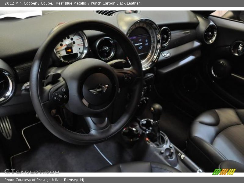 Reef Blue Metallic / Punch Carbon Black Leather 2012 Mini Cooper S Coupe
