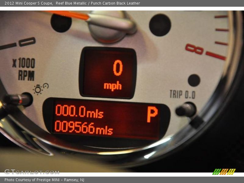 Reef Blue Metallic / Punch Carbon Black Leather 2012 Mini Cooper S Coupe