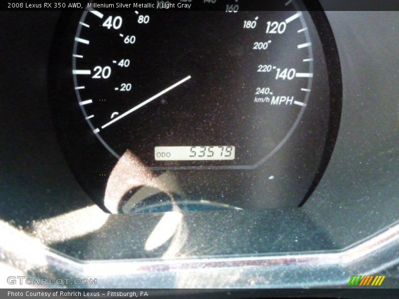 Millenium Silver Metallic / Light Gray 2008 Lexus RX 350 AWD
