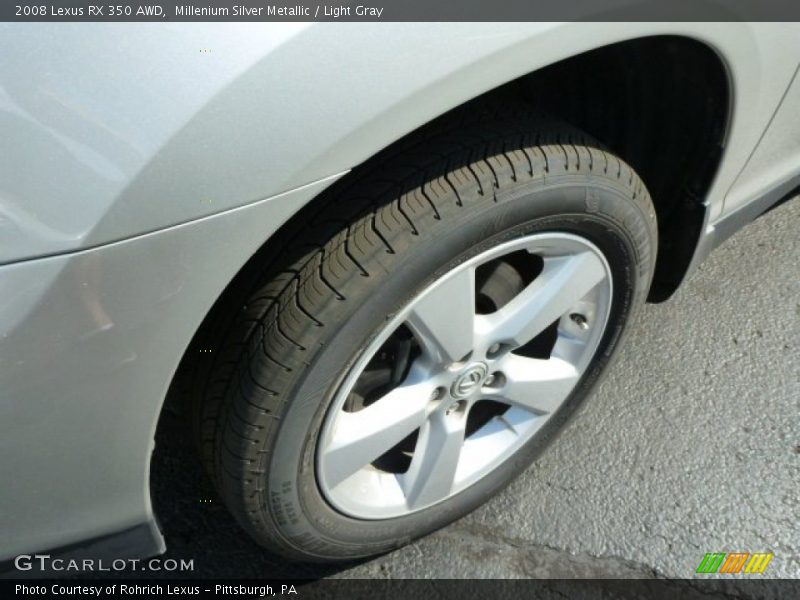 Millenium Silver Metallic / Light Gray 2008 Lexus RX 350 AWD