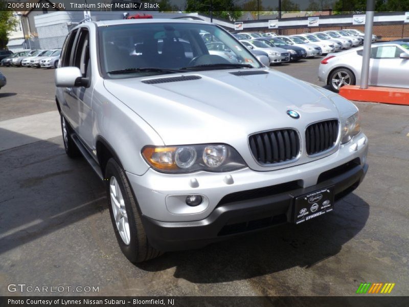 Titanium Silver Metallic / Black 2006 BMW X5 3.0i