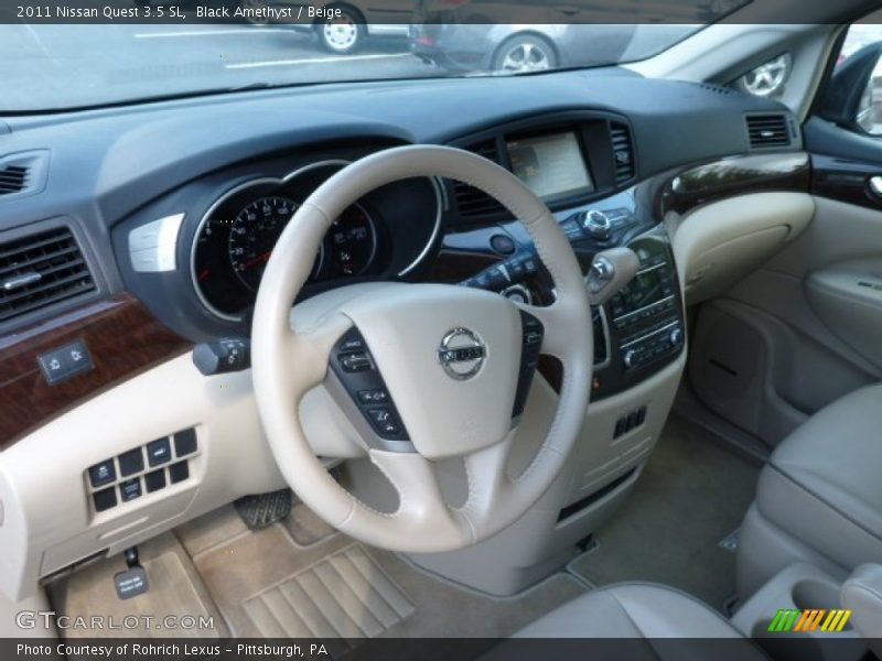 Black Amethyst / Beige 2011 Nissan Quest 3.5 SL