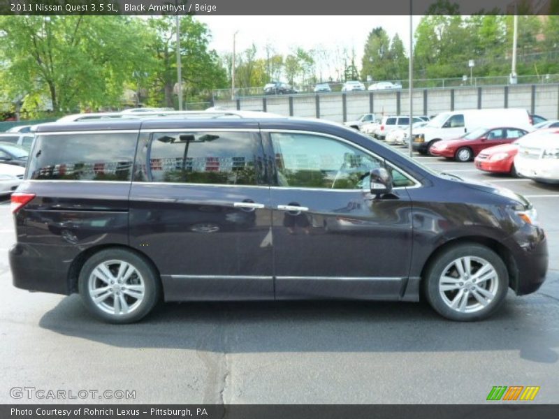 Black Amethyst / Beige 2011 Nissan Quest 3.5 SL
