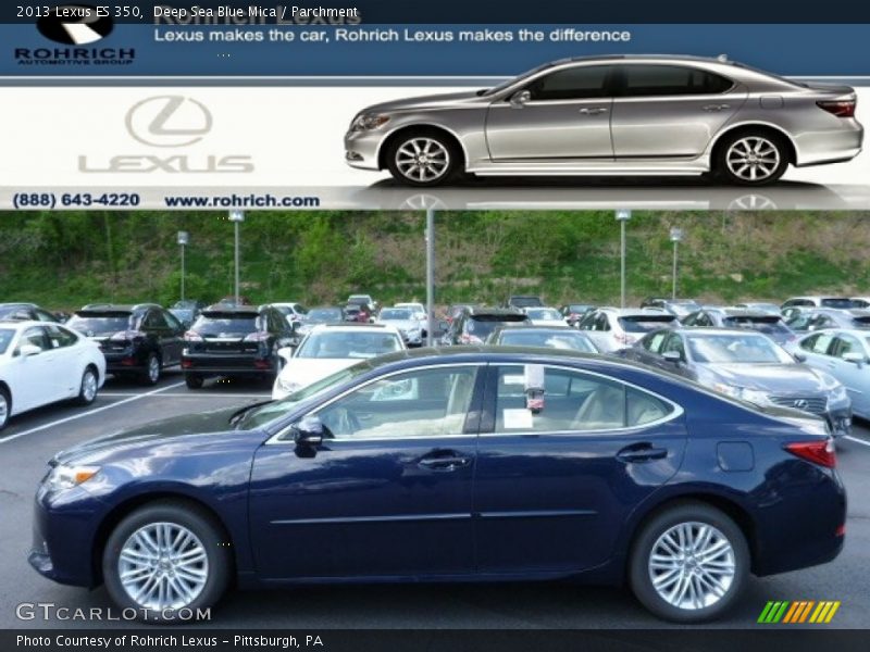 Deep Sea Blue Mica / Parchment 2013 Lexus ES 350