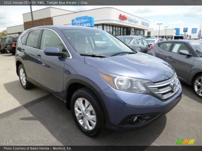 Twilight Blue Metallic / Gray 2012 Honda CR-V EX 4WD